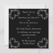 Leafy Heart Invitation Kaart (Achterkant)