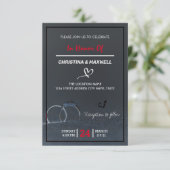 Leafy Hoops Wedding Invitations RSVP Kaartje (Staand voorkant)