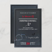 Leafy Hoops Wedding Invitations RSVP Kaartje (Voorkant / Achterkant)