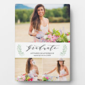 Leafy Laurels Afstuderen Foto Plaque Fotoplaat (voorkant)