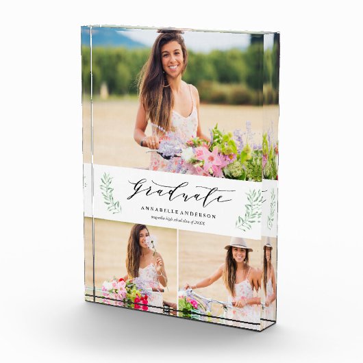 Leafy Laurels Afstuderen fotoblok (Rechts)