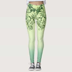 Leafy lime green droomleggings leggings