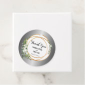 Leafy Luxe: Dank je Stickers met gouden accenten Bedankjes Labels (In situ)