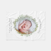 Leafy Meadow Stats Baby Blanket Fleece Deken (Voorkant (Horizontaal))