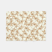 Leafy Pattern Fleece Deken (Voorkant (Horizontaal))