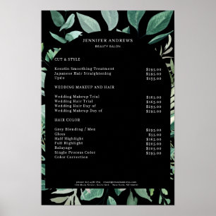 Leafy Price List Poster