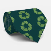 Leafy Recyclen Symbool Stropdas (Opgerold)