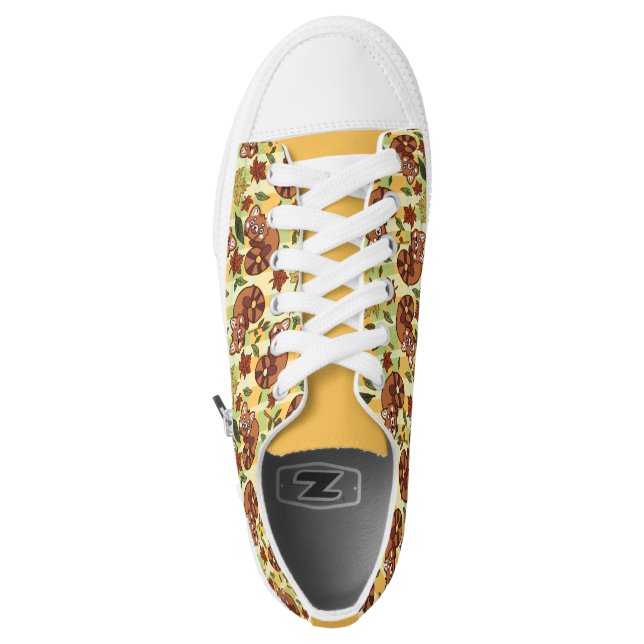 Leafy Red panda Shoes Low Top Schoenen (Linkerschoen bovenkant)