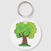 Leafy Tree Green Leaves Sleutelhanger (Voorkant)