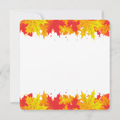 Leafy Typographic Thanksgiving Day Words Feestdagenkaart (Achterkant)