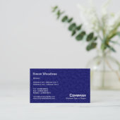 Leafy undergrowth textuur - donkerblauw visitekaartje (Staand voorkant)