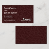 Leafy Undergrowth textuur - donkerbruin Visitekaartje (Voorkant / Achterkant)