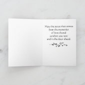 Leafy Vine Design Sympathie Card Kaart (Binnen)