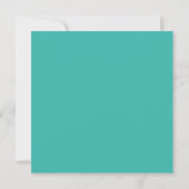 Leafy Vine Turquoise, Coral White Wedding Kaart (Achterkant)
