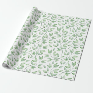 Leafy-Waterverf Cadeaupapier