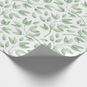 Leafy-Waterverf Cadeaupapier (Hoek)
