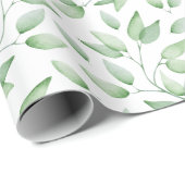 Leafy-Waterverf Cadeaupapier (Rol Hoek)