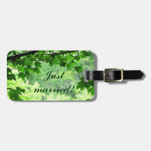 Leafy Wedding Bagagelabel