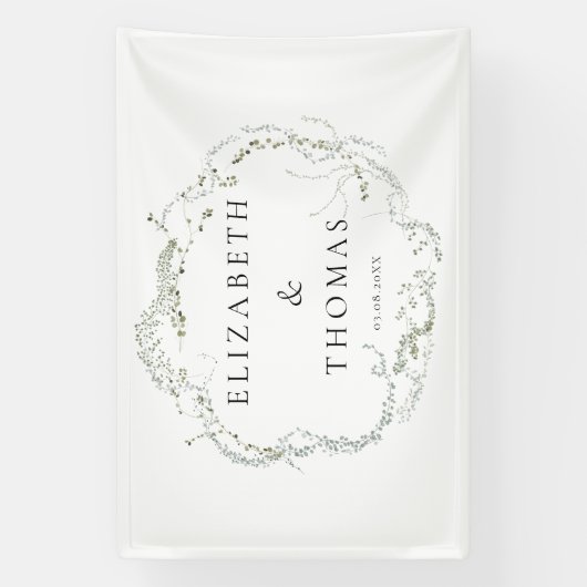 Leafy Wedding  Banner (Verticaal)