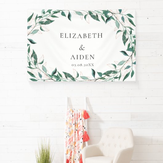 Leafy  Wedding  Banner (Insitu)