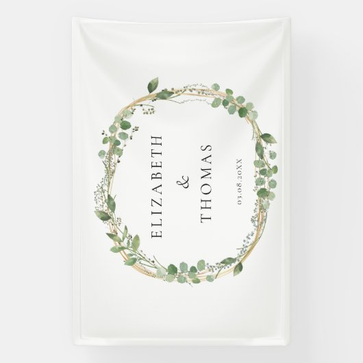 Leafy Wedding  Banner (Verticaal)