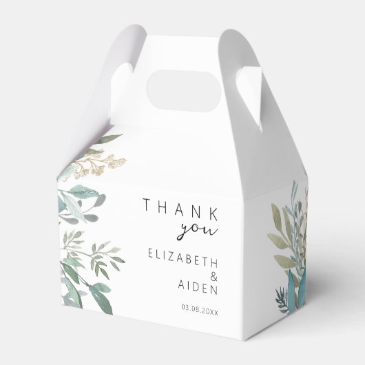 Leafy Wedding Bedankdoosjes (Voorkant Zijde)