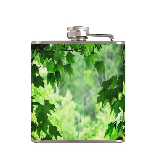 Leafy Wedding Vader van de Bride Heupfles (Achterkant)