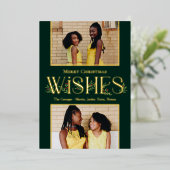 Leafy wenst Folie-feestdag bewerkbare kleur Folie Uitnodiging (Staand Voorkant)