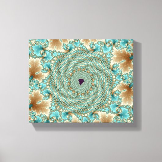Leafy Whorls Fractal Canvas Afdruk (Voorkant)
