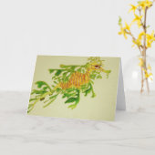 Leafy Zee Dragon Note Kaart (Gele Bloem)