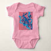 Leafy Zee Dragon Seahorse fish Underwater Paining Romper (Voorkant)