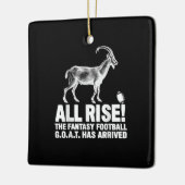 League Champion Fantasy Football Goat Gift Keramisch Ornament (Links)