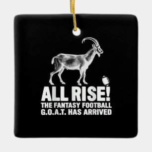 League Champion Fantasy Football Goat Gift Keramisch Ornament