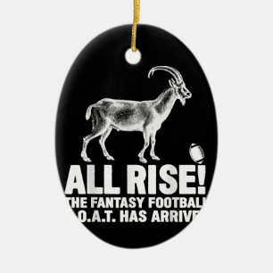 League Champion Fantasy Football Goat Gift Keramisch Ornament