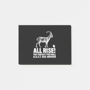League Champion Fantasy Football Goat Gift Post-it® Notes