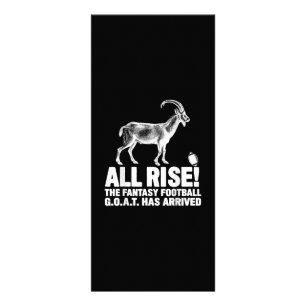 League Champion Fantasy Football Goat Gift Reclamekaart