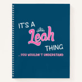 Leah ding dat je niet zou begrijpen notitieboek (Voorkant)