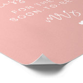 LEAH Levendige Pastel Hoeveel Kusjes Bruiloft Poster (Hoek)