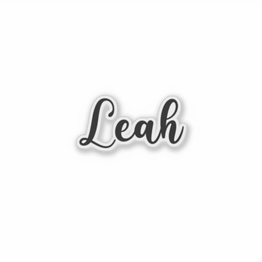 Leah Name - handgeschreven kalligrafie Sticker (Voorkant)