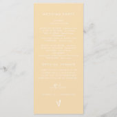 LEAH Pastel Groen Geel Trouwprogramma Menu (Achterkant)