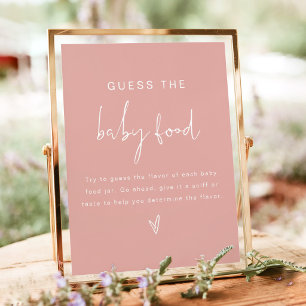 LEAH Pastel Raad het Babyvoedsel Baby Shower Spel Poster