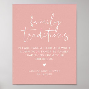 LEAH Trillende pasteelfamilie Traditioneel Baby sh Poster