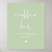 LEAH Trilling Pastel Green Coffee Bar Teken