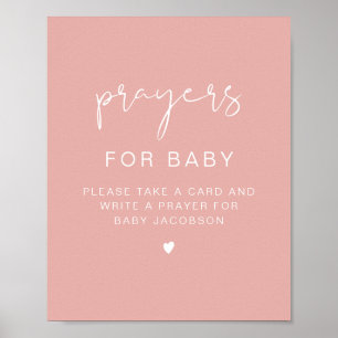 LEAH Vibrant Pastel Baby shower Prayers voor Baby Poster