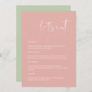 LEAH Vibrant Pastel Rose Mangeons Menu