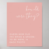 LEAH Vibrant Pastel Roze hoe oud ze waren Poster (Voorkant)