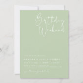 LEAH Vibrant Pastel Spring Cute Birthday Itinerary Kaart (Voorkant)