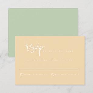 LEAH Vibrant Pastel Spring Weddenschap RSVP-kaart Kaart