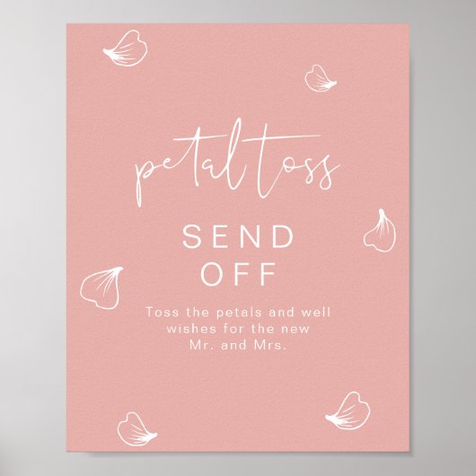 LEAH Vibrant Pastel Weddenschap Petal Toss Poster (Voorkant)