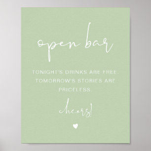 LEAH Vibrant Spring Pastel Funny Open Bar Poster